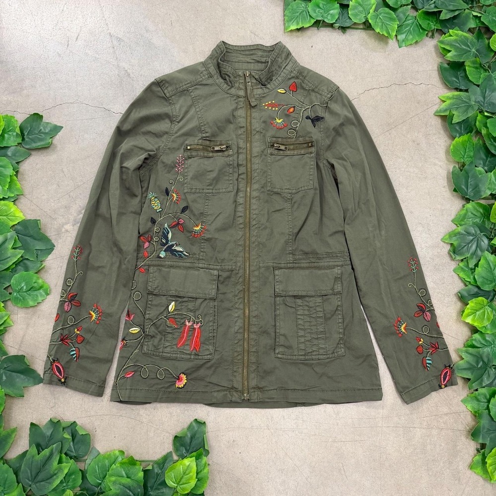 Sonoma Goods for Life Embroidered Floral Utility Jacket - Picture 3 of 8